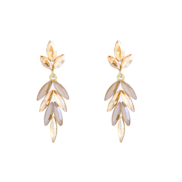 Go Dutch Label Oorhangers Flow Stone Drop -Goudkleurig