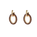 Go Dutch Label Oorhangers Open Oval Dangle - Goudkleurig