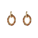 Go Dutch Label Oorhangers Open Oval Dangle - Goudkleurig