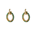 Go Dutch Label Oorhangers Open Oval Dangle - Goudkleurig