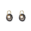 Go Dutch Label Oorhangers Double Round Dangle - Goudkleurig