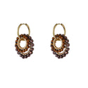 Go Dutch Label Oorhangers Double Round Dangle - Goudkleurig