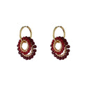 Go Dutch Label Oorhangers Double Round Dangle - Goudkleurig
