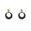 Go Dutch Label Oorhangers Square Bead Open Dangle - Goudkleurig