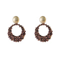 Go Dutch Label Oorhangers Square Bead Open Dangle - Goudkleurig