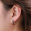 Go Dutch Label Oorknoppen Double Drop Stud - Goudkleurig