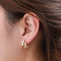 Go Dutch Label Oorknoppen Double Drop Stud - Goudkleurig