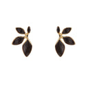 Go Dutch Label Oorknoppen Half Leafy Stud - Goudkleurig