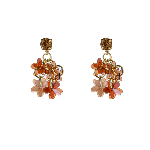 Go Dutch Label Oorhangers Flowers Stud - Goudkleurig