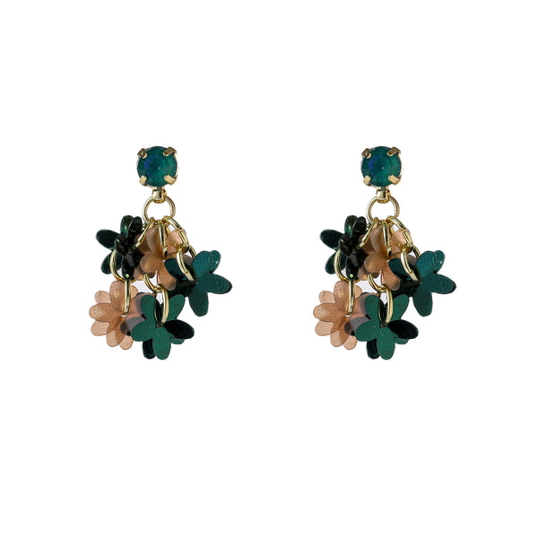 Go Dutch Label Oorhangers Flowers Stud - Goudkleurig