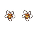 Go Dutch Label Oorknoppen Velvet Flower Stud - Goudkleurig