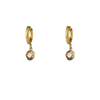 Kopen goud-bruin Go Dutch Label Oorhangers Small Sparkle Hoop