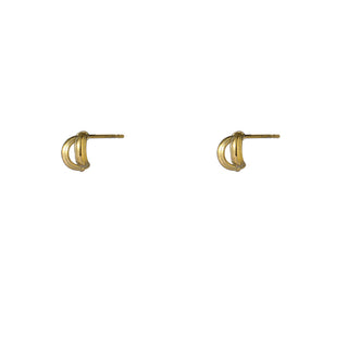 Kopen goudkleurig Go Dutch Label Oorknoppen Subtle Double Line