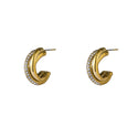 Go Dutch Label Oorknoppen Crossed Lines Hoop
