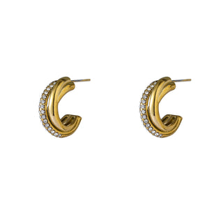 Go Dutch Label Oorknoppen Crossed Lines Hoop