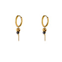 Go Dutch Label Oorhangers Small Petal Hoop - Goudkleurig