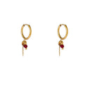 Go Dutch Label Oorhangers Small Petal Hoop - Goudkleurig