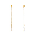 Go Dutch Label Oorhangers Underear Stone Dangle - Goudkleurig