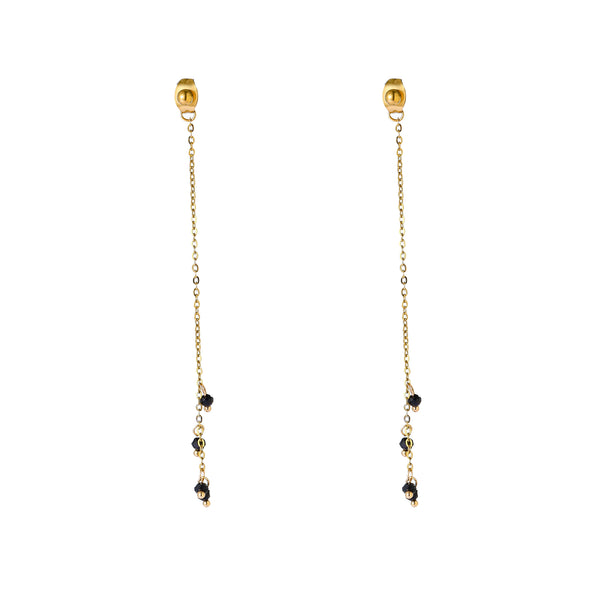 Go Dutch Label Oorhangers Underear Stone Dangle - Goudkleurig