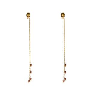 Go Dutch Label Oorhangers Underear Stone Dangle - Goudkleurig