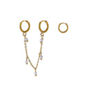 Go Dutch Label Oorhangers Double Hoop - Goudkleurig