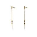 Go Dutch Label Oorhangers Classic Stone Dangle - Goudkleurig