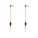Go Dutch Label Oorhangers Classic Stone Dangle - Goudkleurig