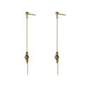 Go Dutch Label Oorhangers Classic Stone Dangle - Goudkleurig