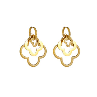 Go Dutch Label Oorhangers Clover in Clover Hoop