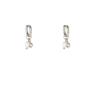Go Dutch Label Oorhangers Pearl + Heart Hoop