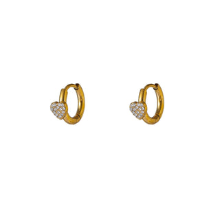 Kopen goudkleurig Go Dutch Label Oorringen Sparkle Clover Hoop
