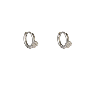 Kopen zilverkleurig Go Dutch Label Oorringen Sparkle Heart Hoop