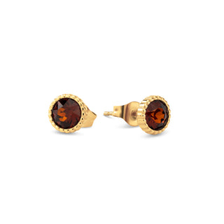 Koop smoked-amber Melano Friends Earring Danielle Gold (10MM)