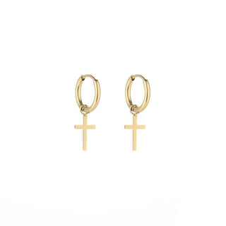 Kopen goud Bijoutheek Oorhangers Kruis