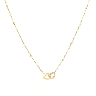 Kaufen gold Michelle Bijoux Halskette 2 Herzen