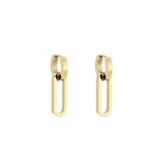 Koop gold Michelle Bijoux Hoop Earrings With Long Hoop