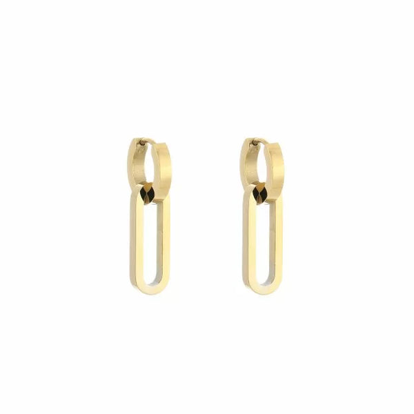 Michelle Bijoux Hoop Earrings With Long Hoop