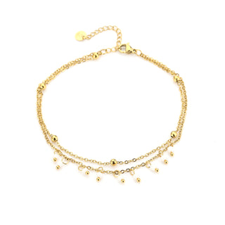 Koop white Michelle Bijoux Ankle jewelry beaded balls