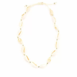 Koop white Bijoutheek Necklace Shells Gold Balls