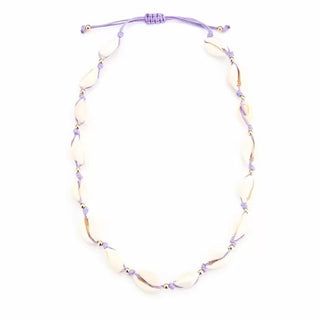 Koop purple Bijoutheek Necklace Shells Gold Balls