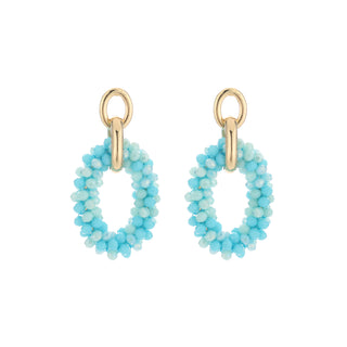 Koop blue Bijoutheek Ear studs beads hoop