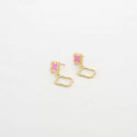 Michelle Bijoux Ear studs clover enamel and decorated