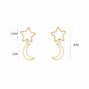 Michelle Bijoux Ear Studs Moon Star Edited