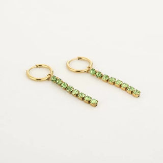 Koop crystal Michelle Bijoux Earrings with string of stones