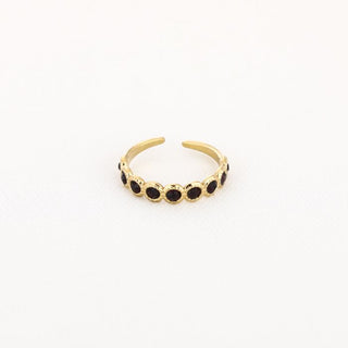 Kopen bruin Bijoutheek Ring (Sieraad) Steentjes Rond