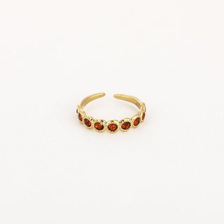 Kopen bordeaux Bijoutheek Ring (Sieraad) Steentjes Rond