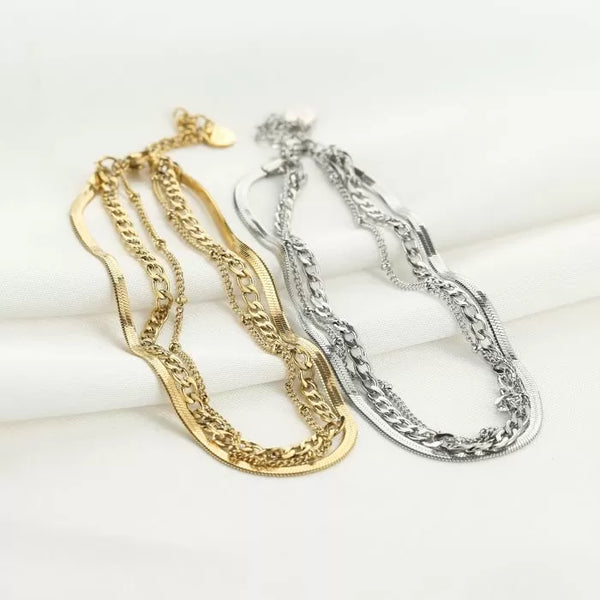 Michelle Bijoux Ankle Jewelry 3 Necklaces