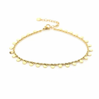 Koop gold Michelle Bijoux Ankle Jewelry Twisted Discs