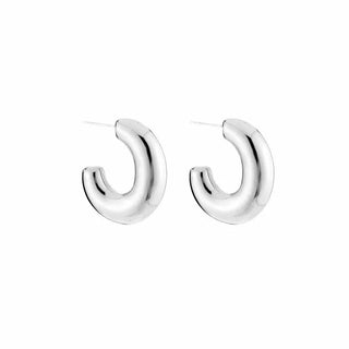 Koop silver Michelle Bijoux Ear Studs Oval Hoop