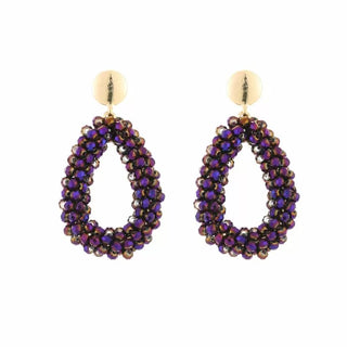Koop purple Bijoutheek Ear Studs Drop beads